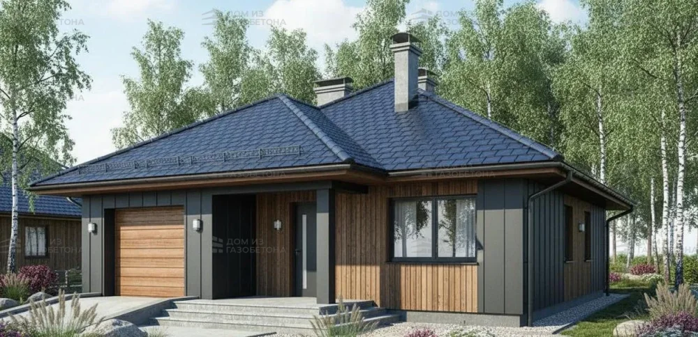 Проект Одноэтажный дом 10 на 17, 129 м2