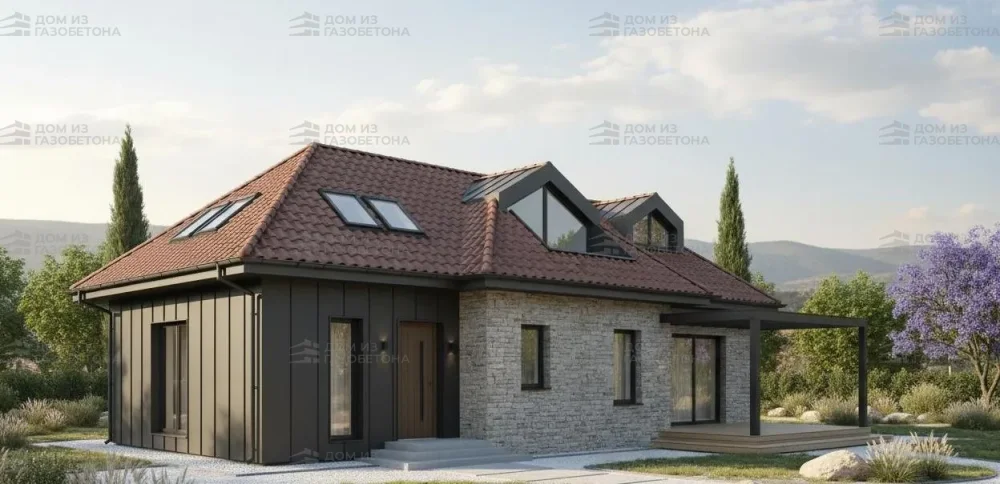 Проект Двухэтажный дом 15 на 14, 181 м2