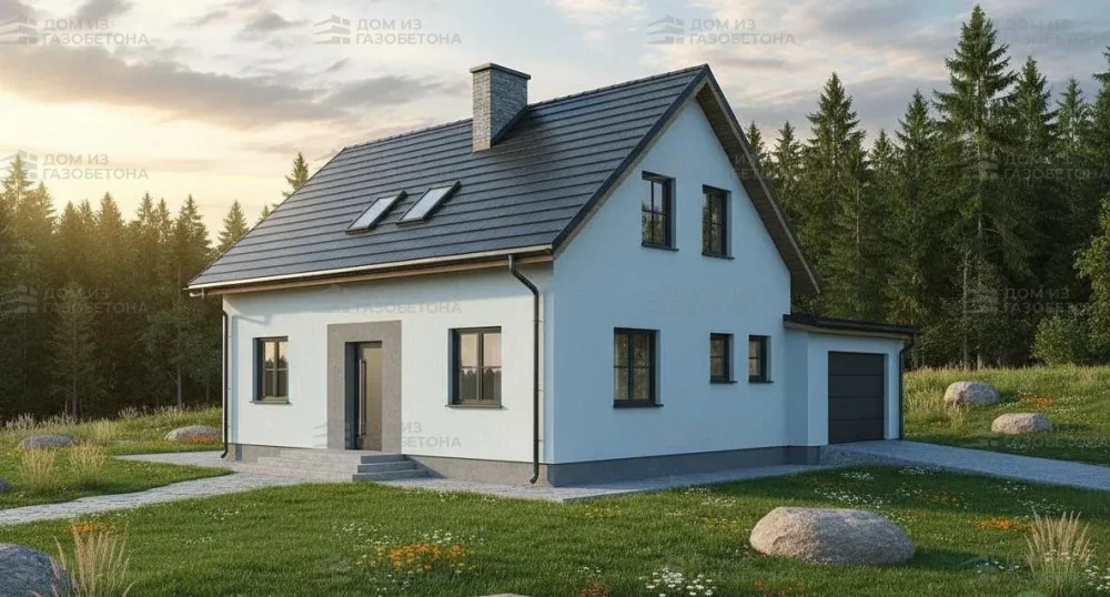 Проект Двухэтажный дом 15 на 8, 148 м2