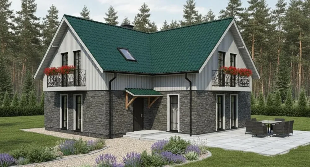 Проект Двухэтажный дом 13 на 16, 263 м2