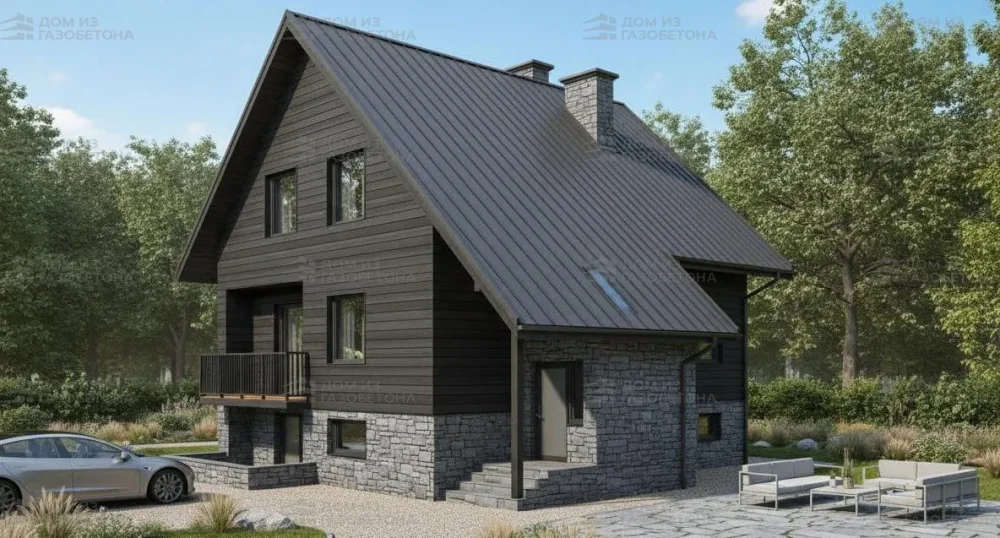 Проект Двухэтажный дом 11 на 13, 214 м2