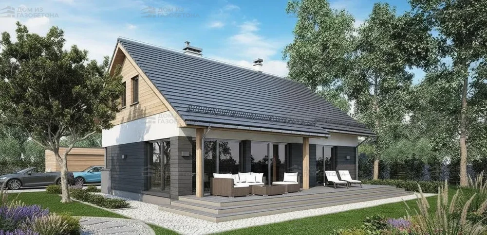 Проект Одноэтажный дом 12 на 10, 95 м2