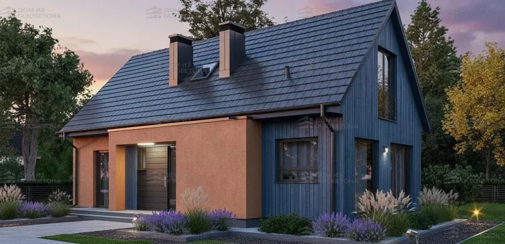 Проект Двухэтажный дом 13 на 7, 107 м2