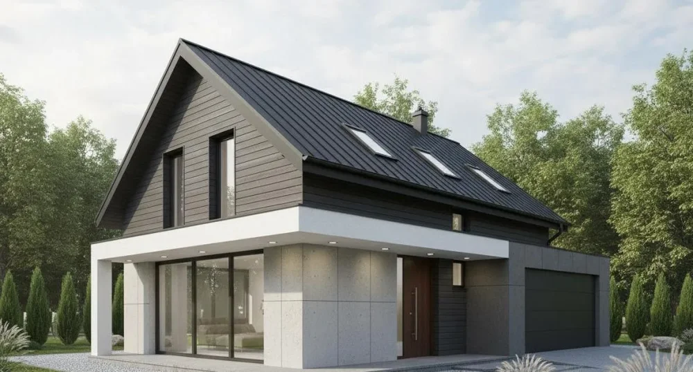 Проект Двухэтажный дом 12 на 8, 116 м2