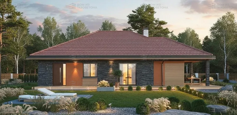 Проект Одноэтажный дом 10 на 17, 125 м2