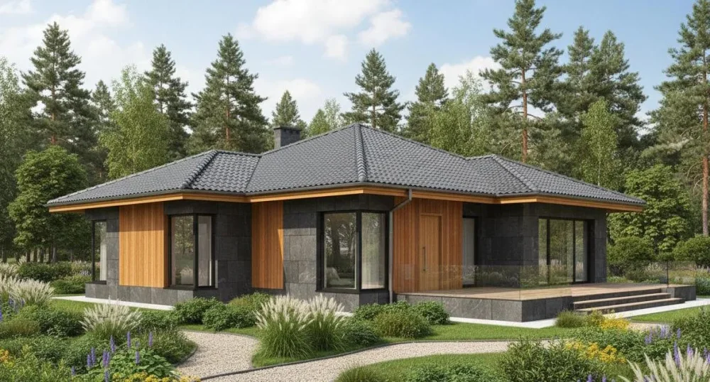 Проект Одноэтажный дом 16 на 15, 138 м2