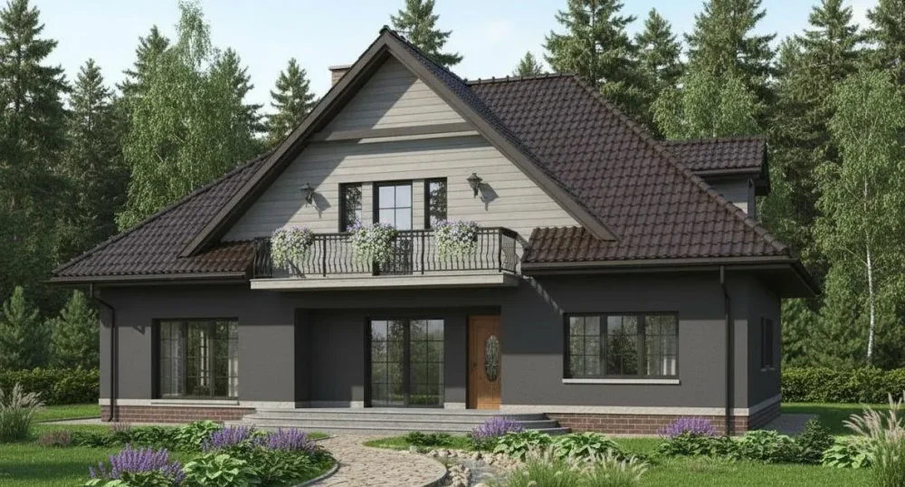 Проект Двухэтажный дом 15 на 12, 219 м2